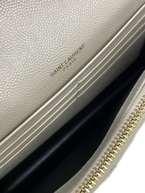 Saint Laurent Paris Wallet Cassandra Envelope Chain White - Picture 4 of 13